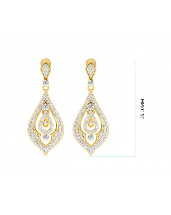 Nomi Diamond Earrings in Gold