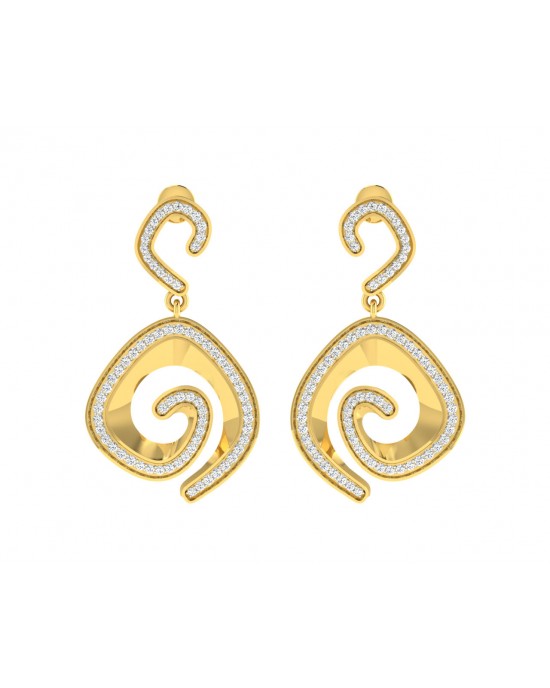 Faren Diamond Earrings in Gold