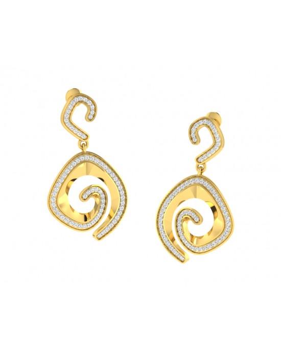 Faren Diamond Earrings in Gold