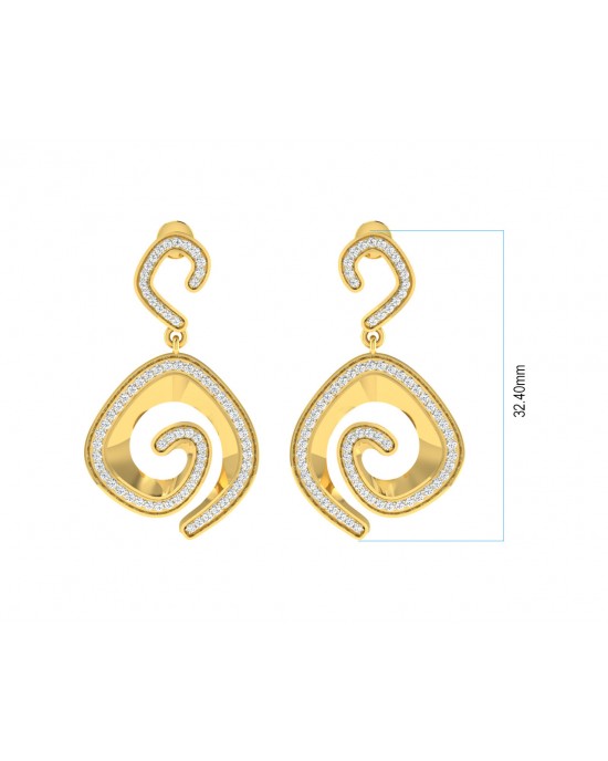 Faren Diamond Earrings in Gold