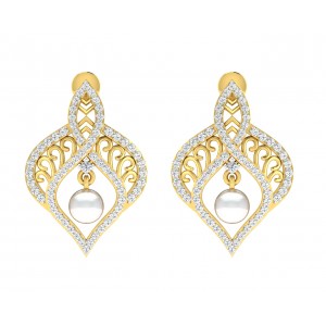 Rina Pearl & Diamond Earrings