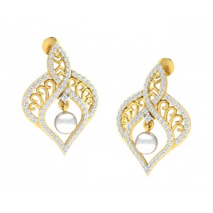 Rina Pearl & Diamond Earrings