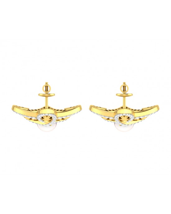 Rina Pearl & Diamond Earrings