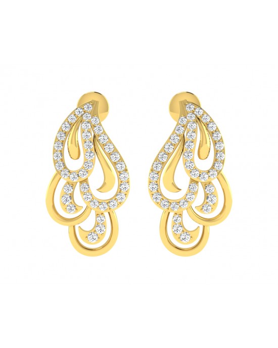 Pamela Diamond Earrings in Gold