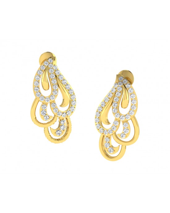 Pamela Diamond Earrings in Gold