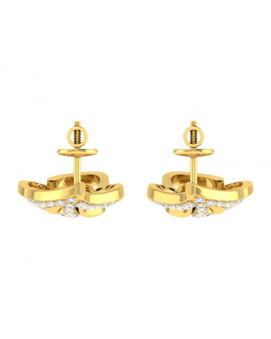 Pamela Diamond Earrings in Gold