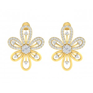 Rhea Diamond Earrings in Gold