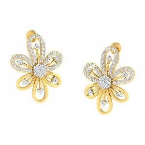 Rhea Diamond Earrings in Gold