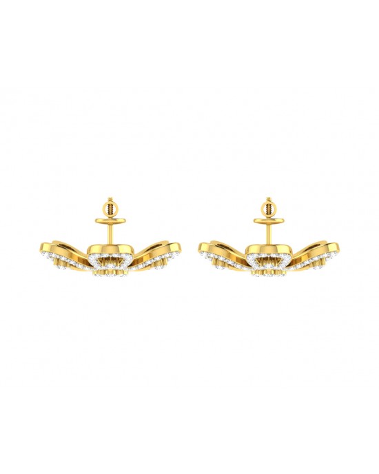 Rhea Diamond Earrings in Gold