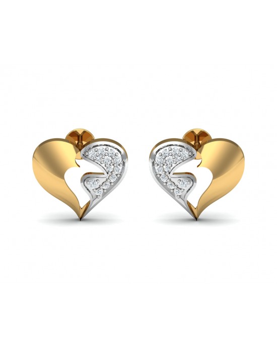 Pana Diamond Heart Earrings 