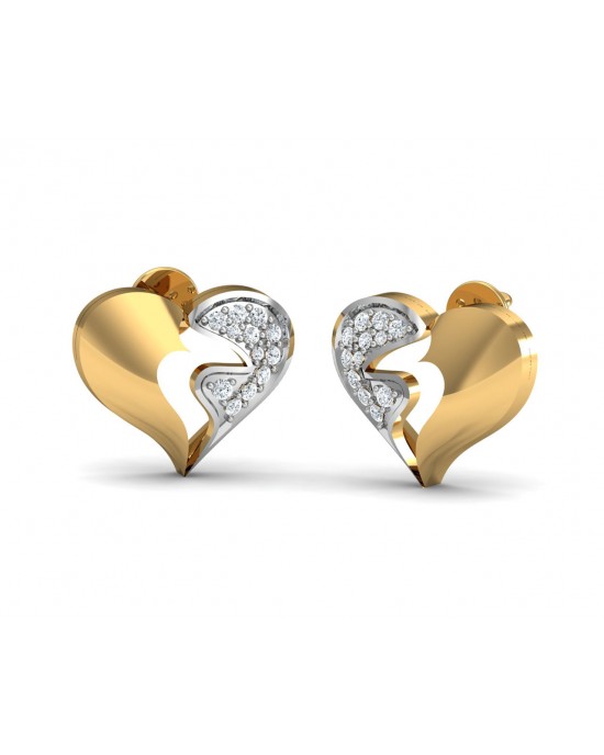 Pana Diamond Heart Earrings 