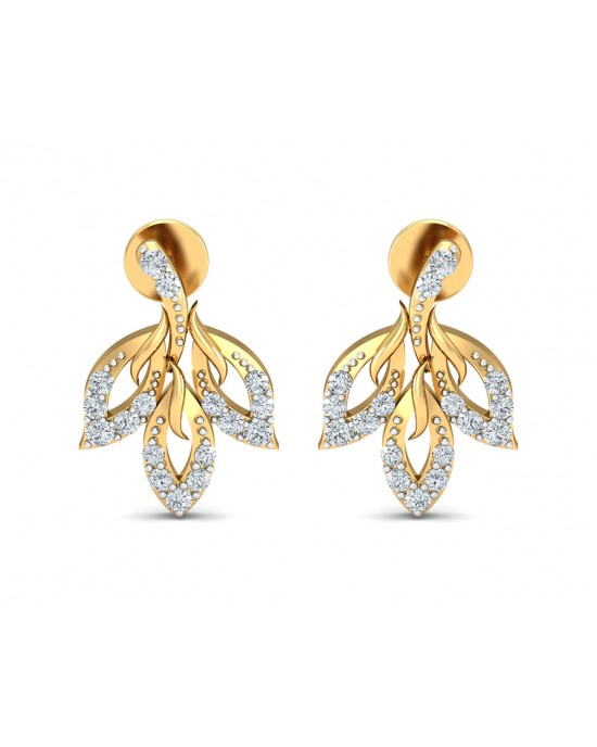 Gwen Diamond Gold Earrings