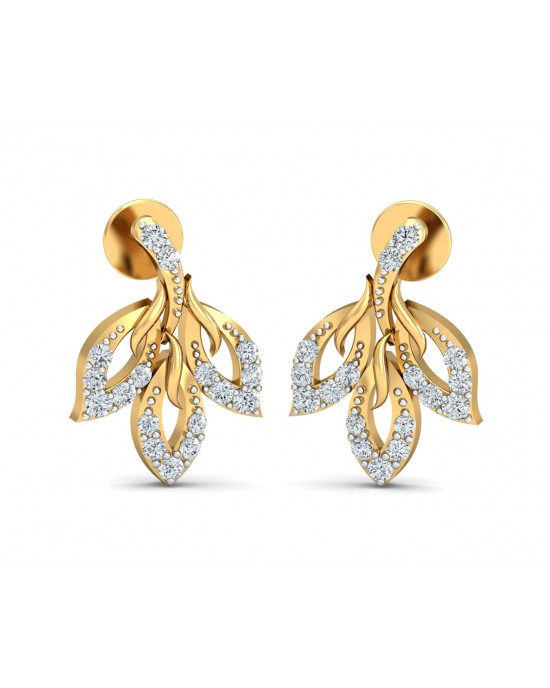 Gwen Diamond Gold Earrings