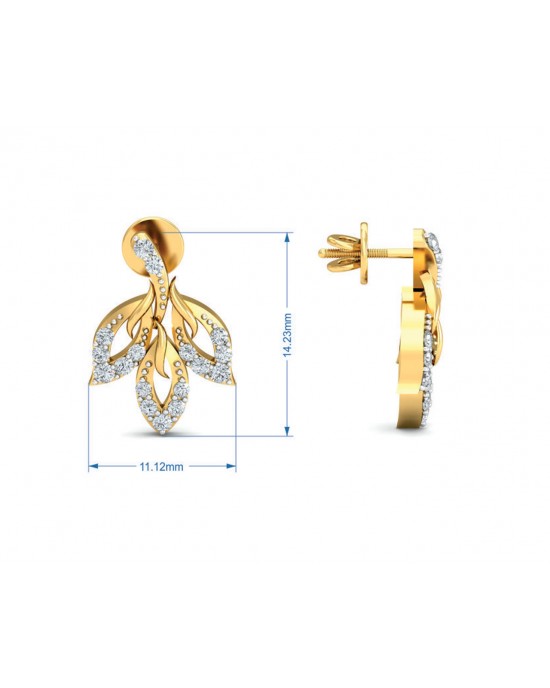 Gwen Diamond Gold Earrings