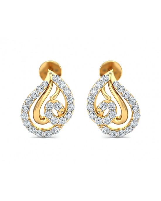 Genn Diamond Earrings In Gold