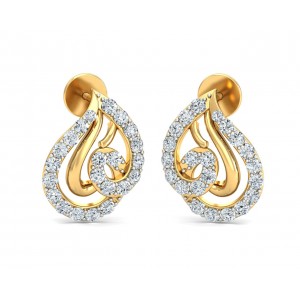 Genn Diamond Earrings In Gold