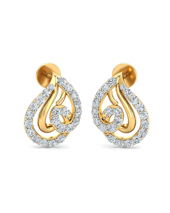 Genn Diamond Earrings In Gold