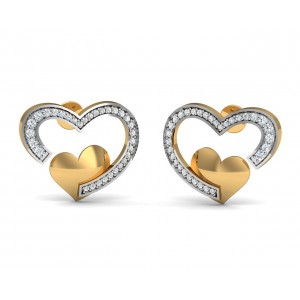 Fiona Diamond  Heart Earrings