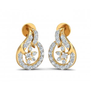 Gemma Diamond Eartops in Gold