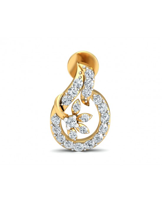 Gemma Diamond Eartops in Gold