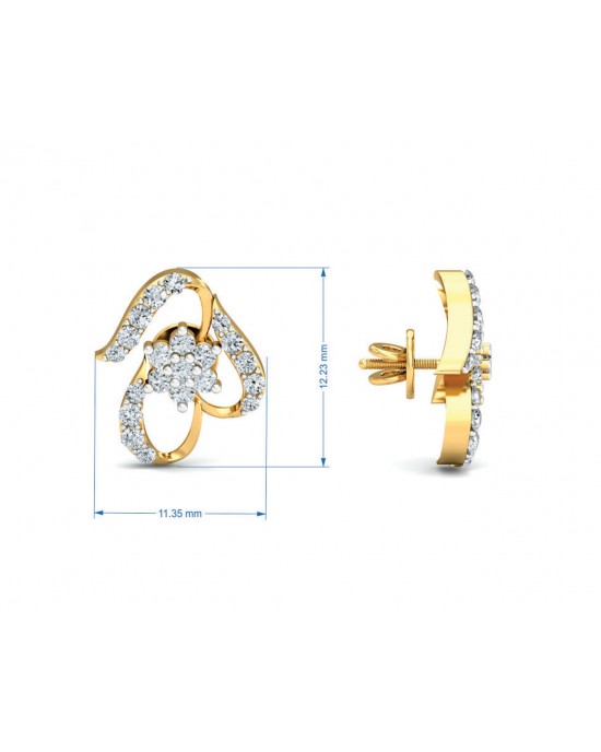 Vera  Diamond Earrings in Gold