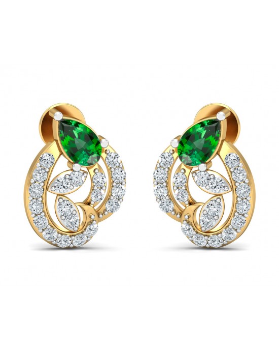 Vahi Emerald & Diamond Earrings