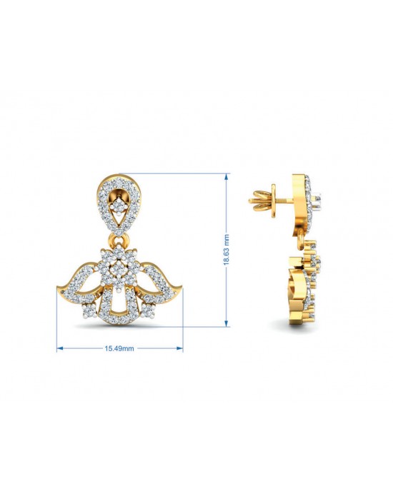 Fiza Diamond Dangle Earrings