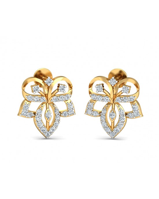 Ruhi Diamond Earrings in Gold