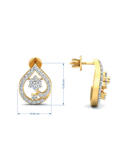 Rima Gold Diamond Earrings