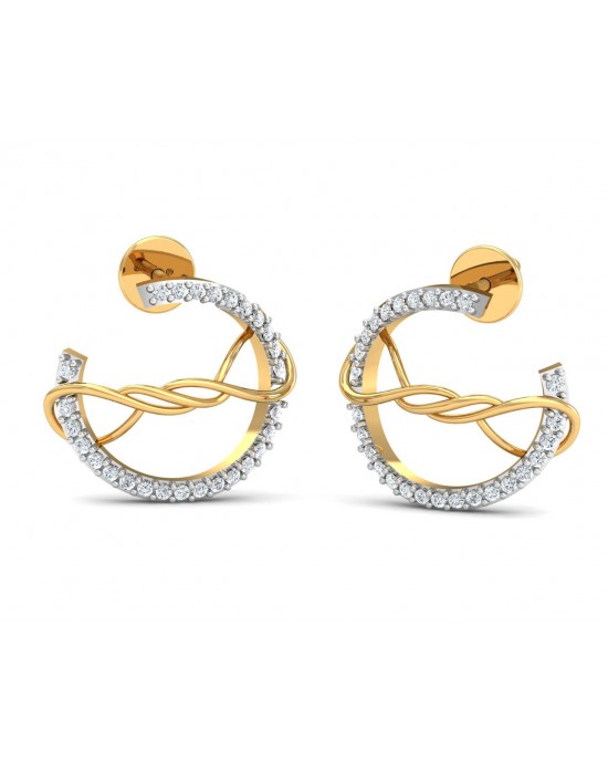 Tanya Gold Diamond Earrings