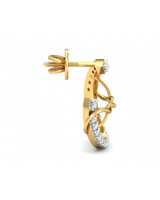 Tanya Gold Diamond Earrings
