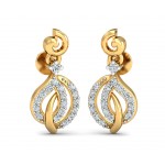 Tisha Diamond Earrings in Gold