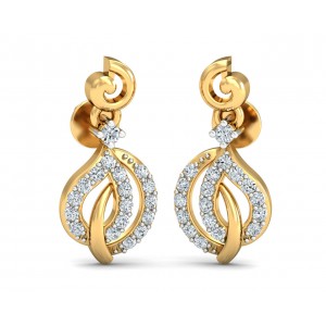 Tisha Diamond Earrings in Gold