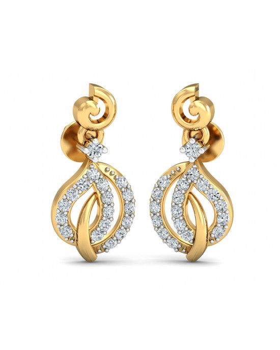 Tisha Diamond Earrings in Gold