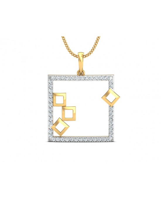 Sabina Diamond Pendant in Gold