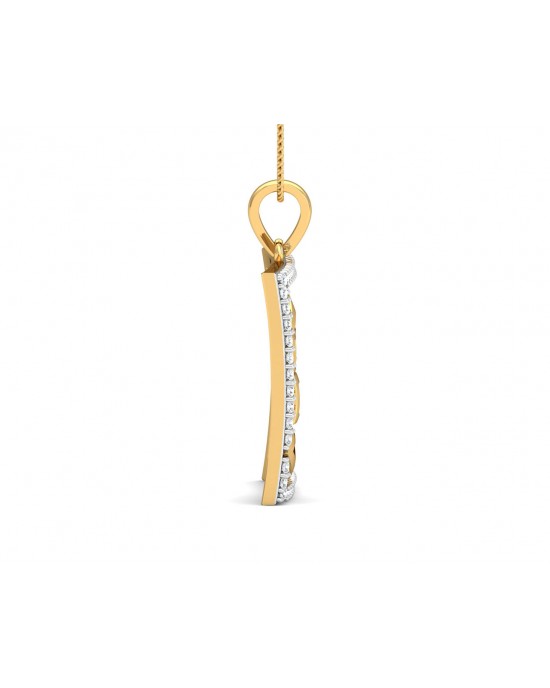 Sabina Diamond Pendant in Gold