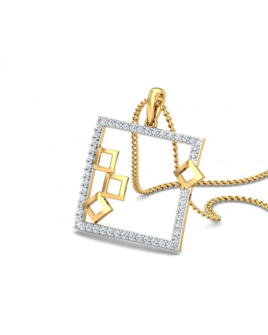 Sabina Diamond Pendant in Gold