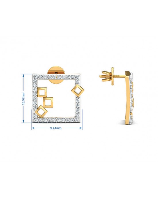 Sabina Diamond earrings in gold