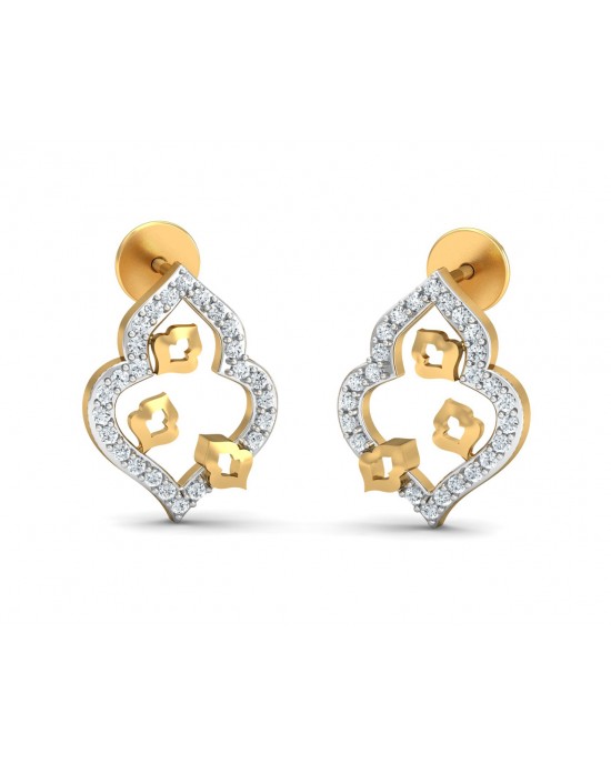 Ella Diamond Earrings in Gold