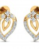 Heva Daily wear diamond earrings in 14k hallmarked gold