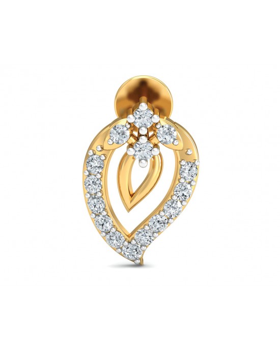 Heva Daily wear diamond earrings in 14k hallmarked gold