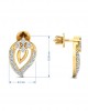 Heva Daily wear diamond earrings in 14k hallmarked gold