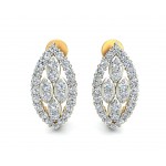 Fay Diamond Earrings Half Bali in 14k hallmarked Gold