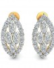 Fay Diamond Earrings Half Bali in 14k hallmarked Gold