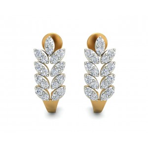 Hayley Diamond Hoop earrings in Gold