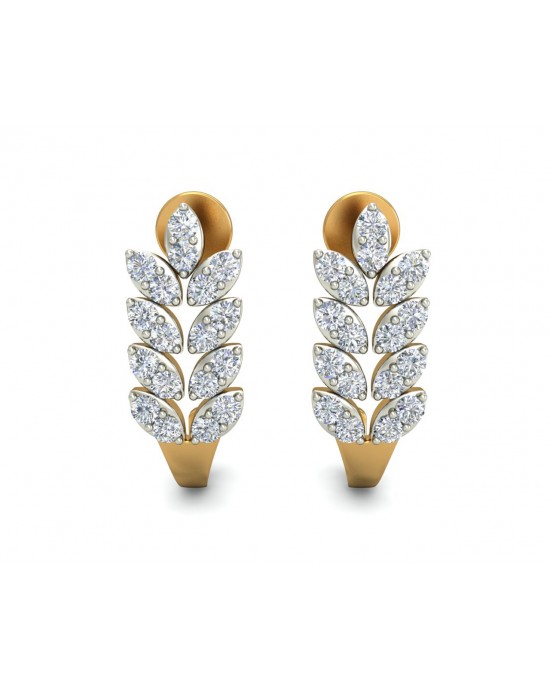 Hayley Diamond Hoop earrings in Gold