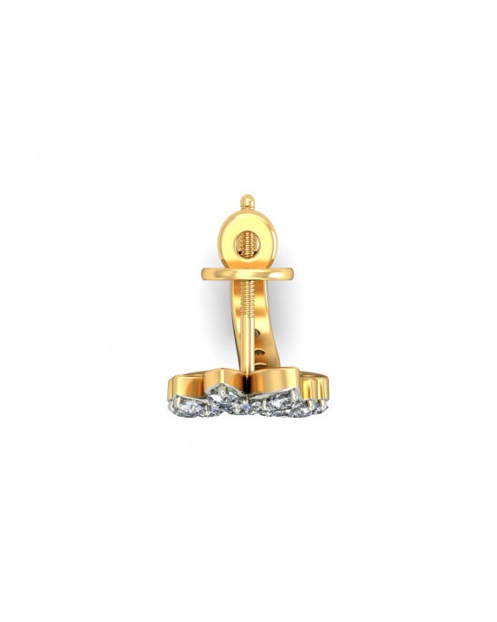 Sain Diamond Earring Half Balis in Gold