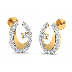 Wina Diamond Eartops in 14k Hallmarked Gold