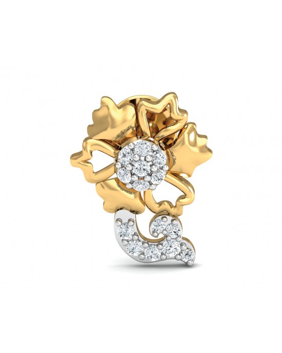 Flora Diamond Earrings in 14k Gold