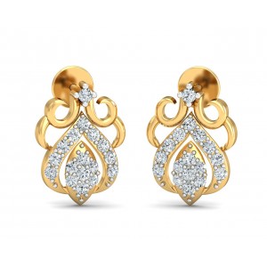 Reba Diamond Earrings in Gold